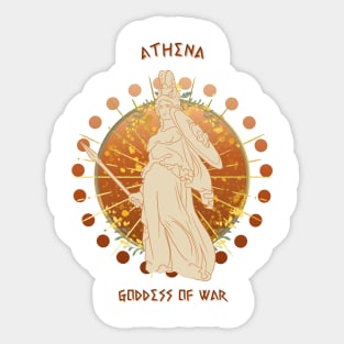 Athena goddess of wisdom and warfare Sticker